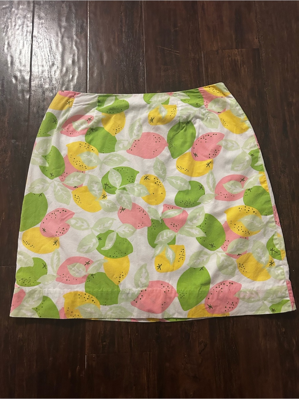 Lilly Pulitzer Vintage White Label Lemon Print Cotton Skirt - Size 4